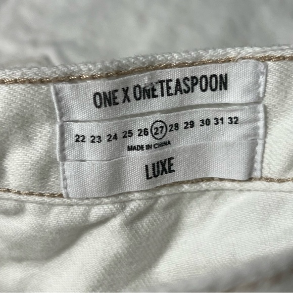 One Teaspoon Wild Thing Skirt in Cococash White Denim - Picture 7 of 12